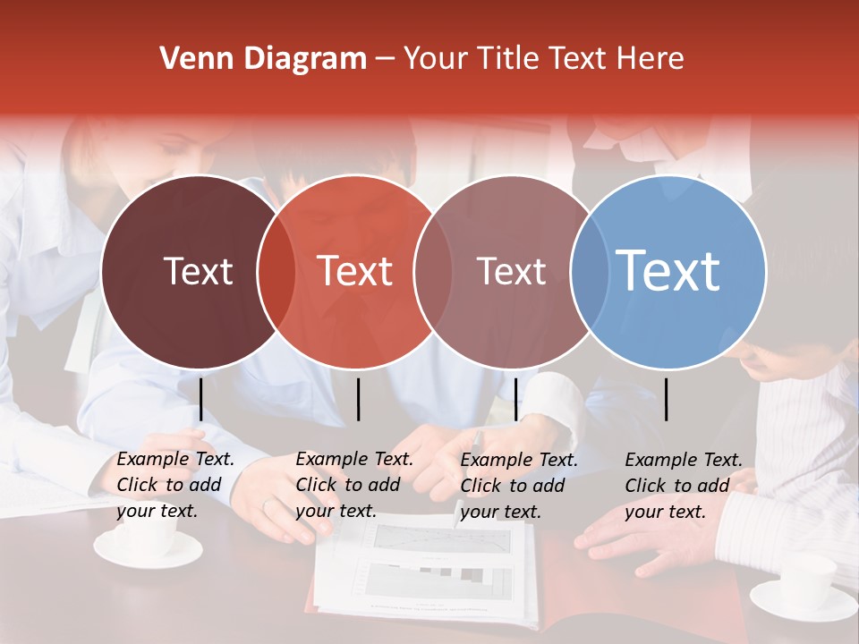 A Group Of People Sitting Around A Table Working On A Piece Of Paper PowerPoint Template