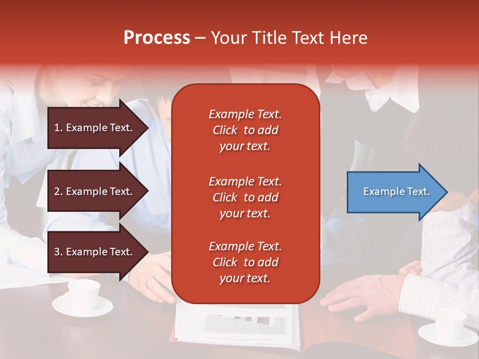 A Group Of People Sitting Around A Table Working On A Piece Of Paper PowerPoint Template