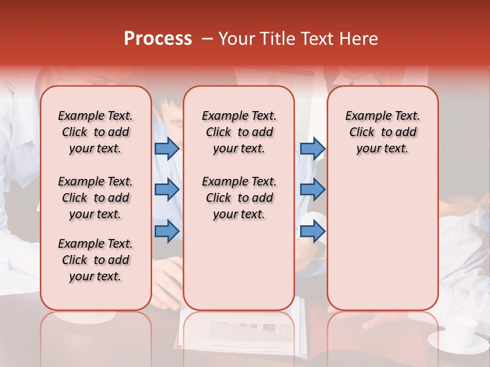 A Group Of People Sitting Around A Table Working On A Piece Of Paper PowerPoint Template