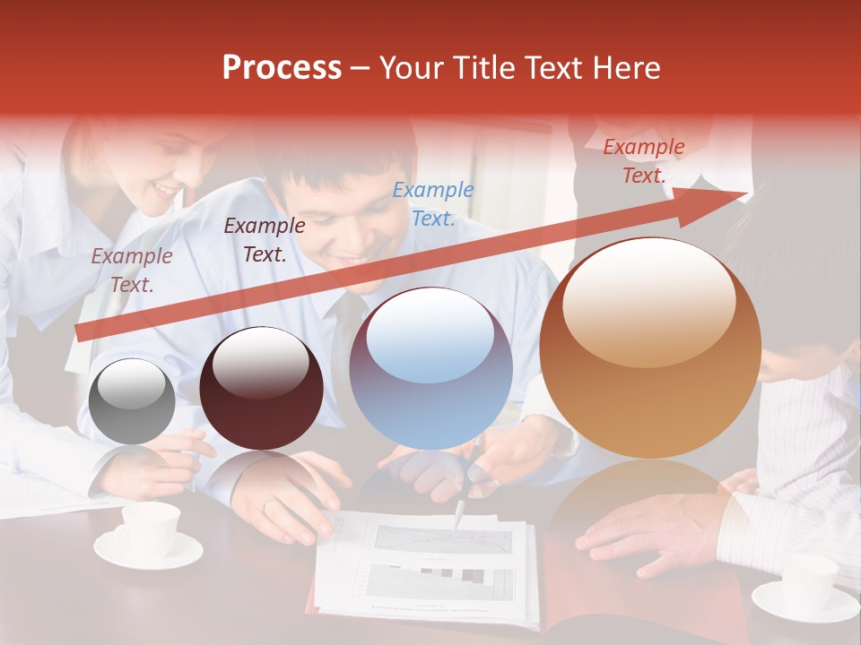A Group Of People Sitting Around A Table Working On A Piece Of Paper PowerPoint Template