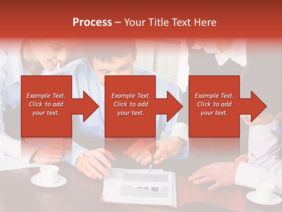A Group Of People Sitting Around A Table Working On A Piece Of Paper PowerPoint Template