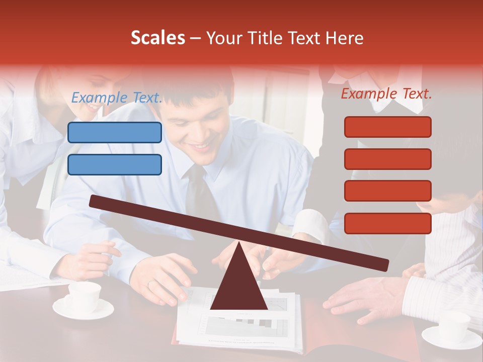 A Group Of People Sitting Around A Table Working On A Piece Of Paper PowerPoint Template