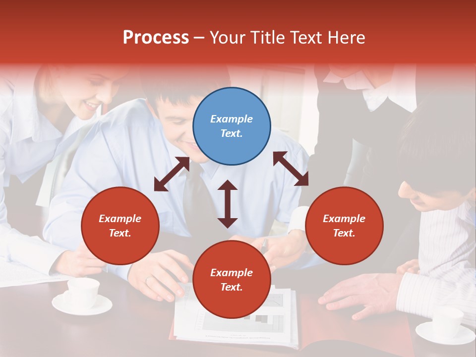 A Group Of People Sitting Around A Table Working On A Piece Of Paper PowerPoint Template