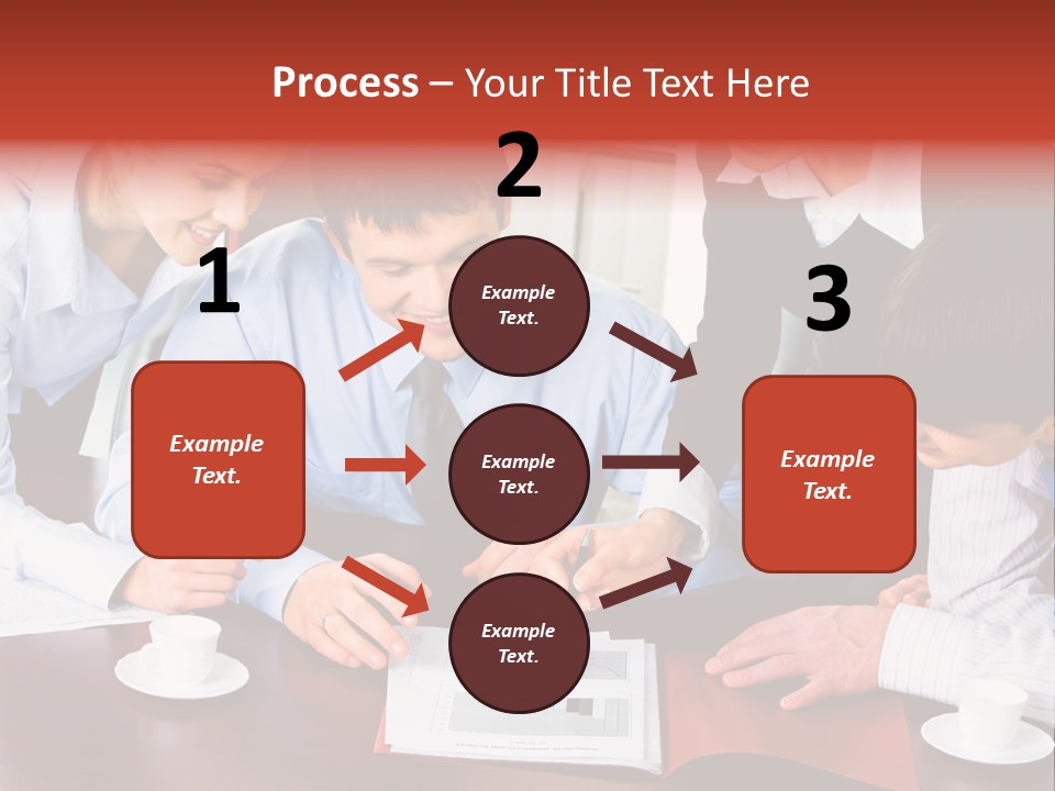 A Group Of People Sitting Around A Table Working On A Piece Of Paper PowerPoint Template