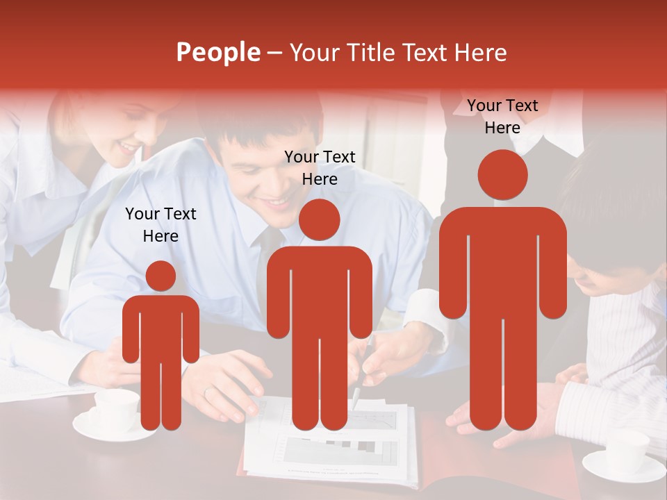 A Group Of People Sitting Around A Table Working On A Piece Of Paper PowerPoint Template