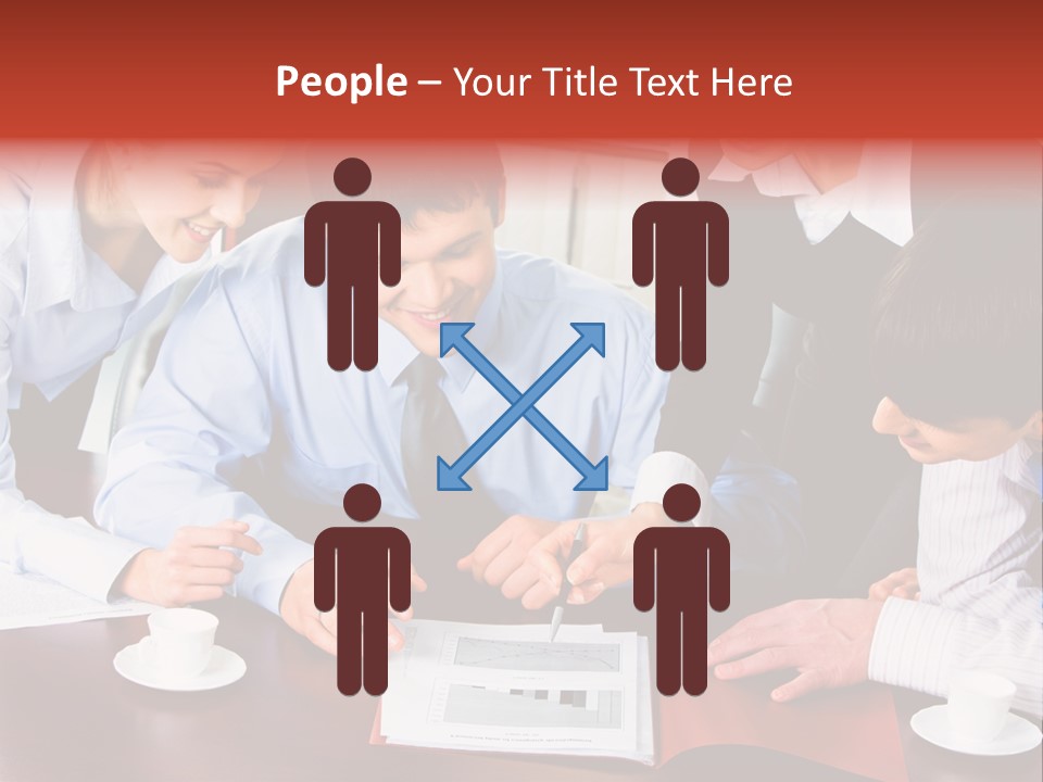 A Group Of People Sitting Around A Table Working On A Piece Of Paper PowerPoint Template