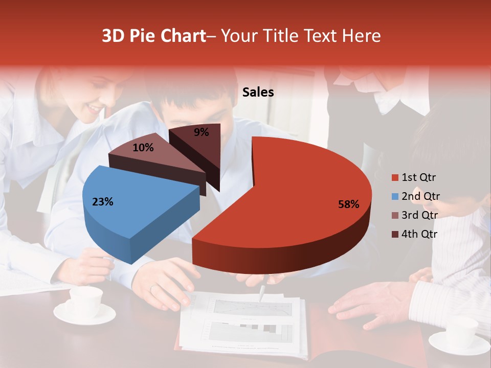 A Group Of People Sitting Around A Table Working On A Piece Of Paper PowerPoint Template