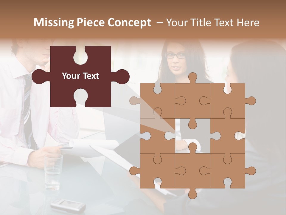 A Group Of People Sitting Around A Table With Laptops PowerPoint Template