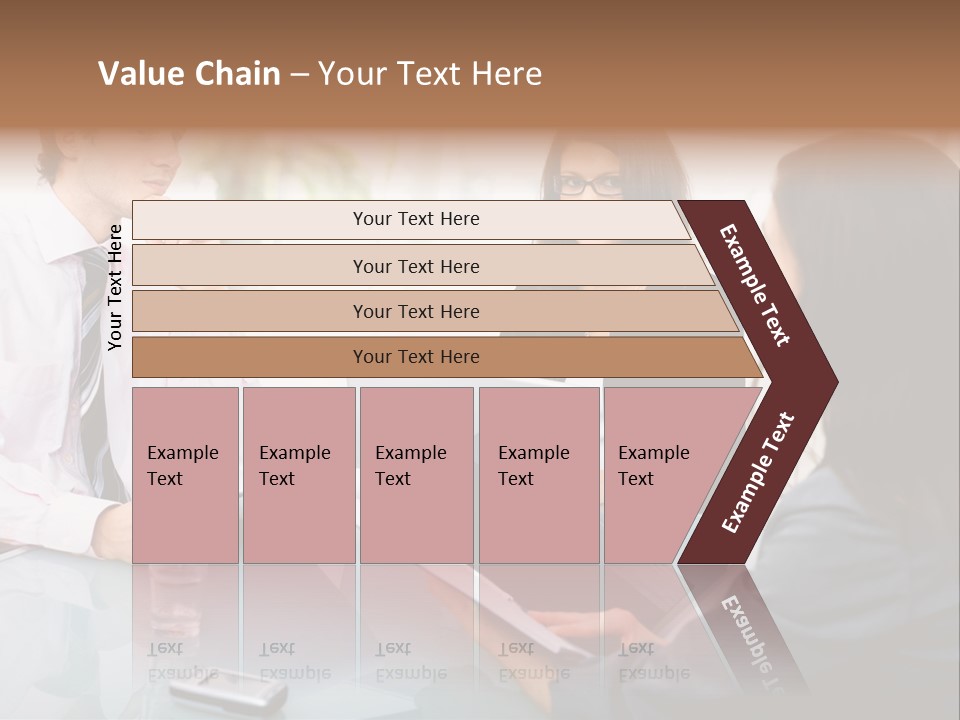 A Group Of People Sitting Around A Table With Laptops PowerPoint Template