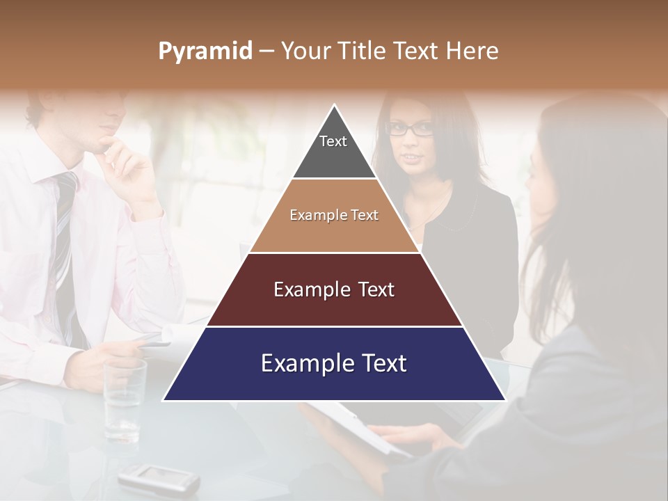 A Group Of People Sitting Around A Table With Laptops PowerPoint Template