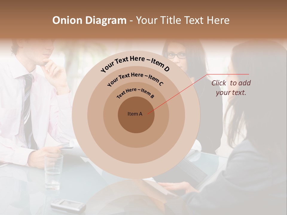 A Group Of People Sitting Around A Table With Laptops PowerPoint Template