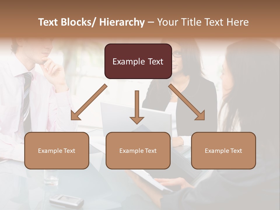 A Group Of People Sitting Around A Table With Laptops PowerPoint Template
