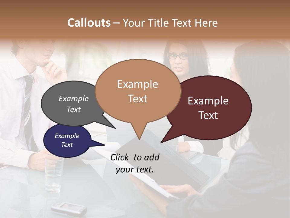 A Group Of People Sitting Around A Table With Laptops PowerPoint Template