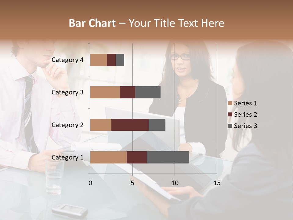 A Group Of People Sitting Around A Table With Laptops PowerPoint Template