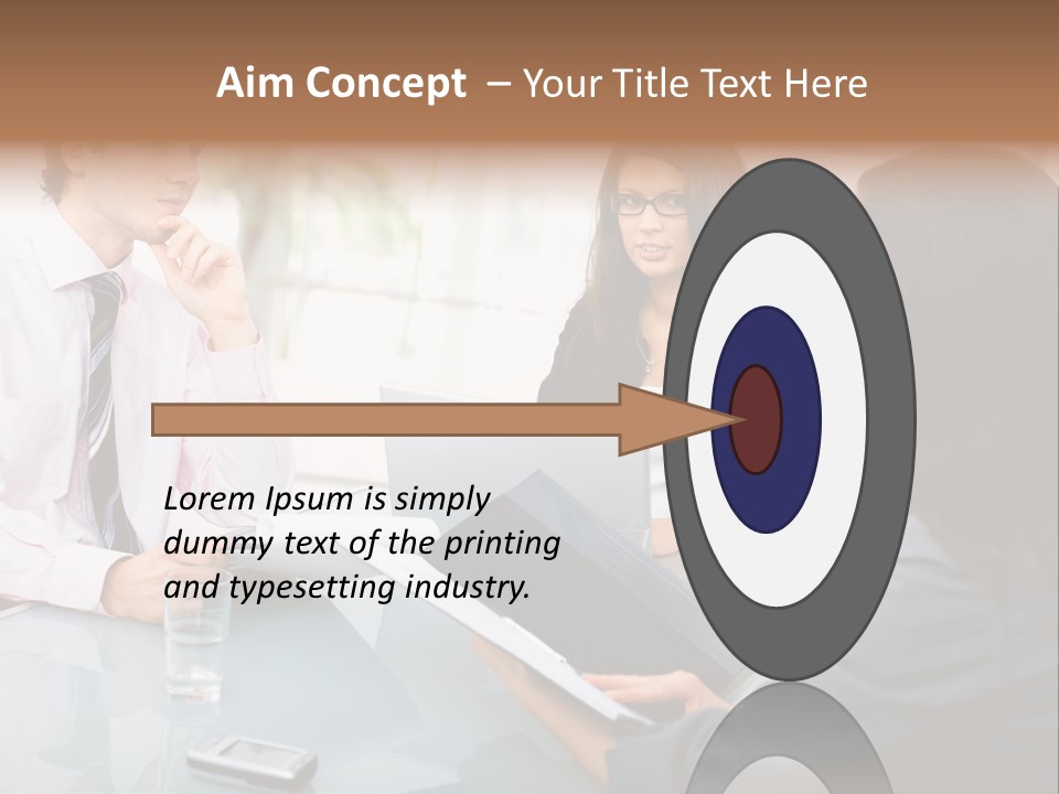 A Group Of People Sitting Around A Table With Laptops PowerPoint Template