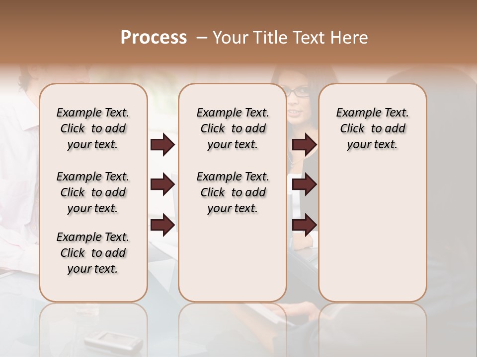 A Group Of People Sitting Around A Table With Laptops PowerPoint Template