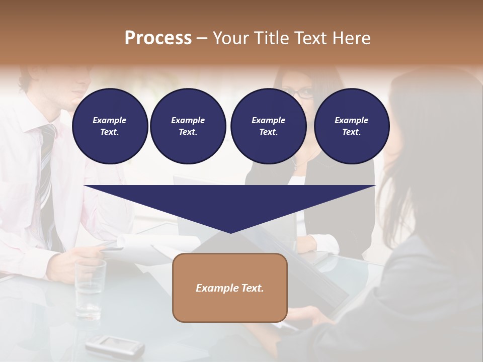 A Group Of People Sitting Around A Table With Laptops PowerPoint Template
