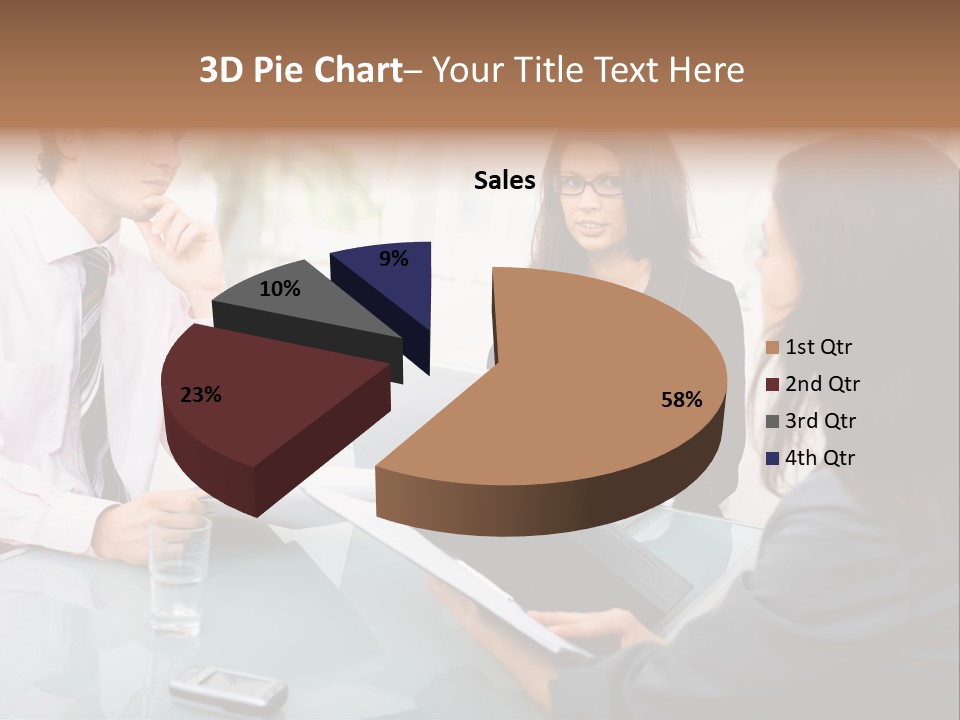 A Group Of People Sitting Around A Table With Laptops PowerPoint Template