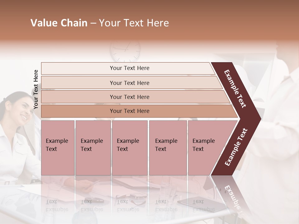A Group Of Business People Sitting Around A Table PowerPoint Template