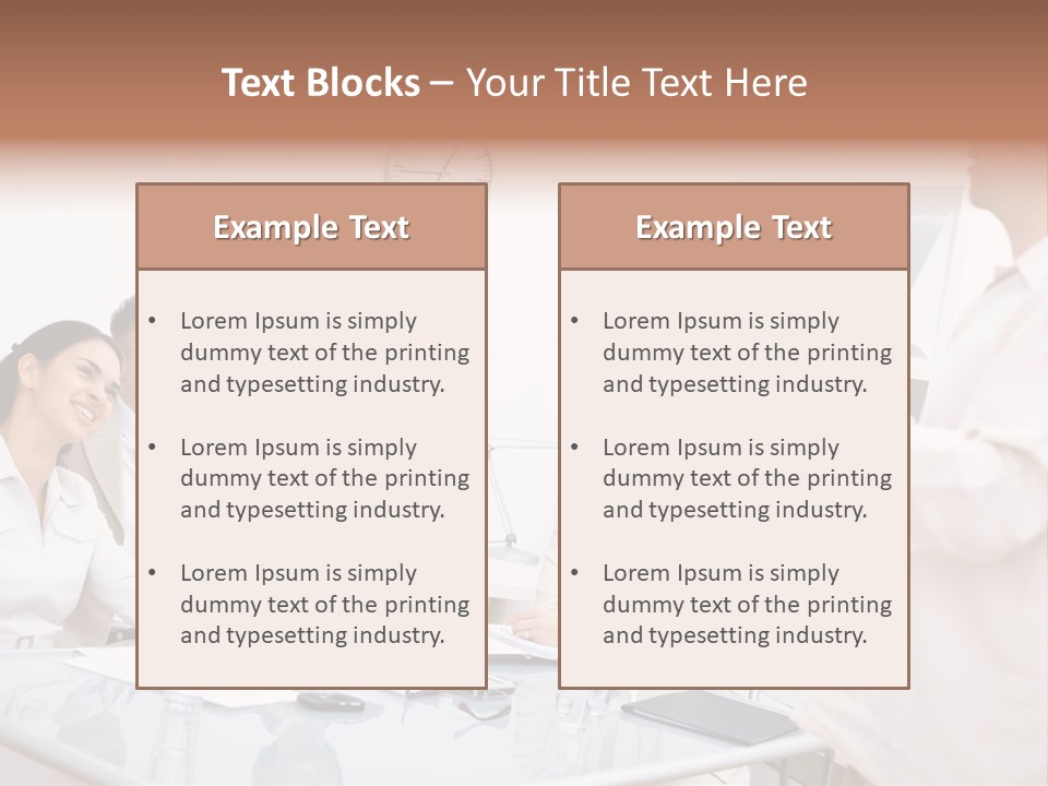 A Group Of Business People Sitting Around A Table PowerPoint Template