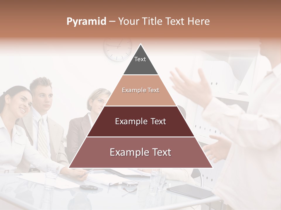 A Group Of Business People Sitting Around A Table PowerPoint Template