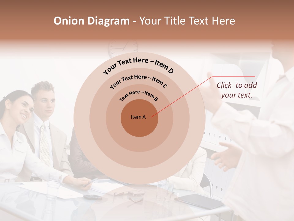 A Group Of Business People Sitting Around A Table PowerPoint Template