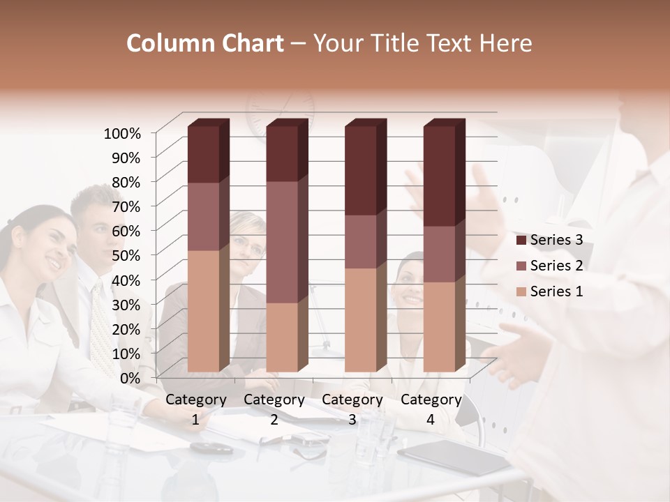 A Group Of Business People Sitting Around A Table PowerPoint Template