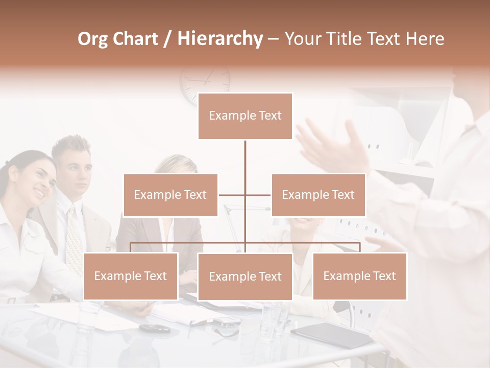 A Group Of Business People Sitting Around A Table PowerPoint Template