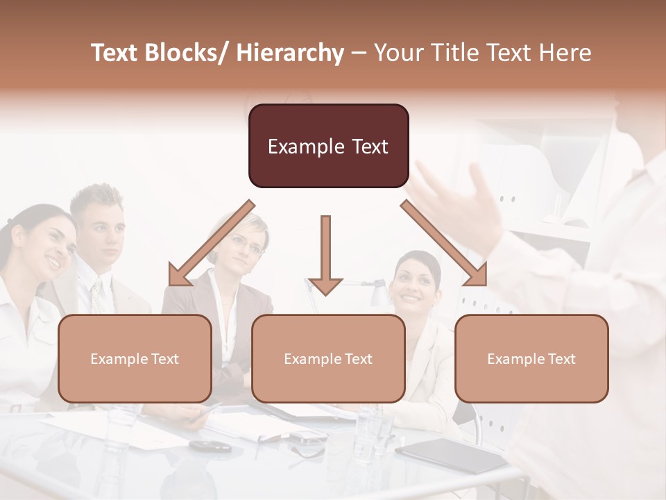 A Group Of Business People Sitting Around A Table PowerPoint Template