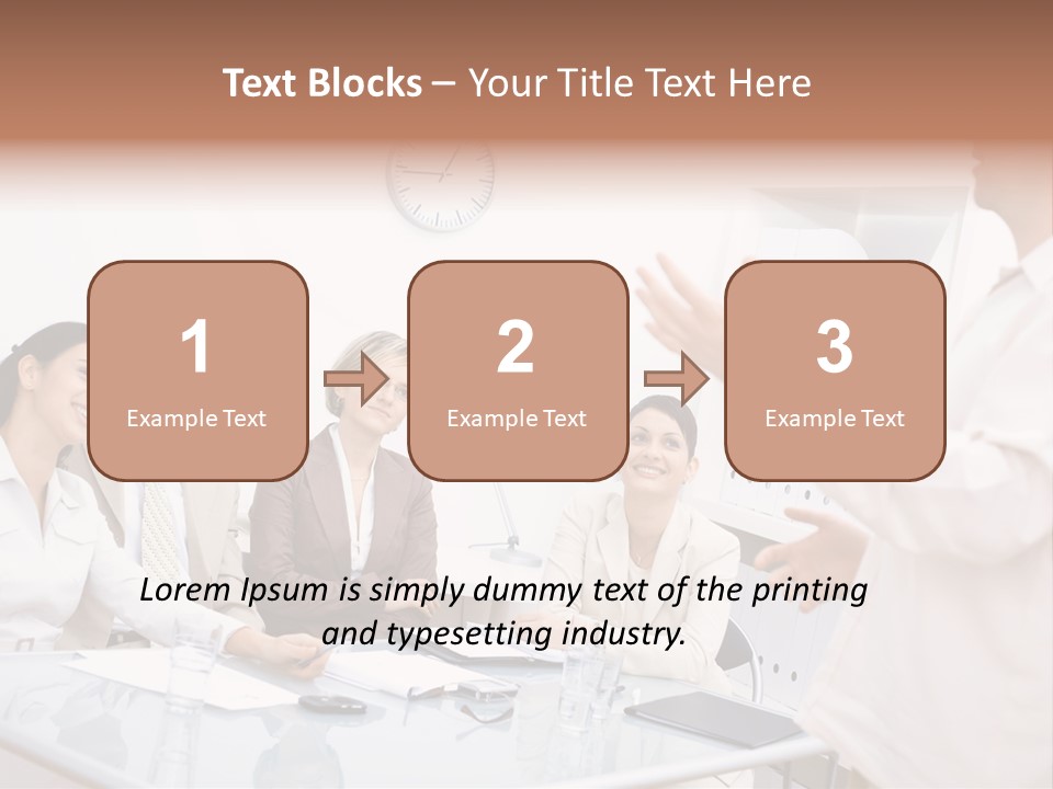 A Group Of Business People Sitting Around A Table PowerPoint Template