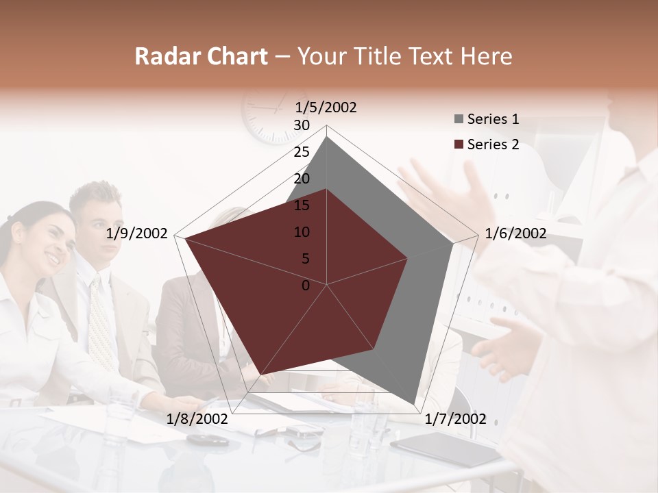 A Group Of Business People Sitting Around A Table PowerPoint Template