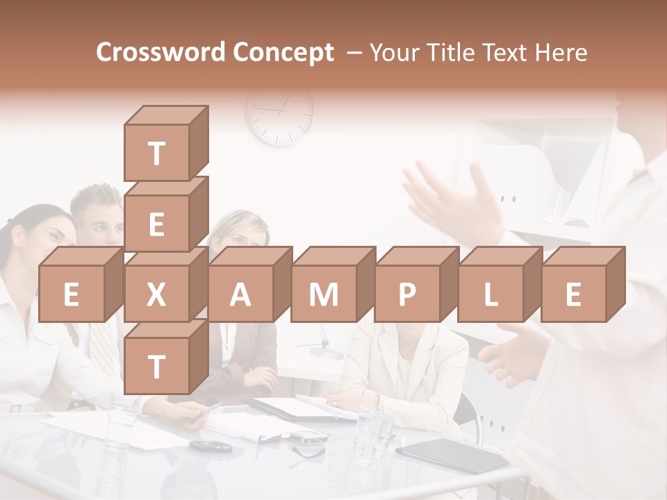 A Group Of Business People Sitting Around A Table PowerPoint Template