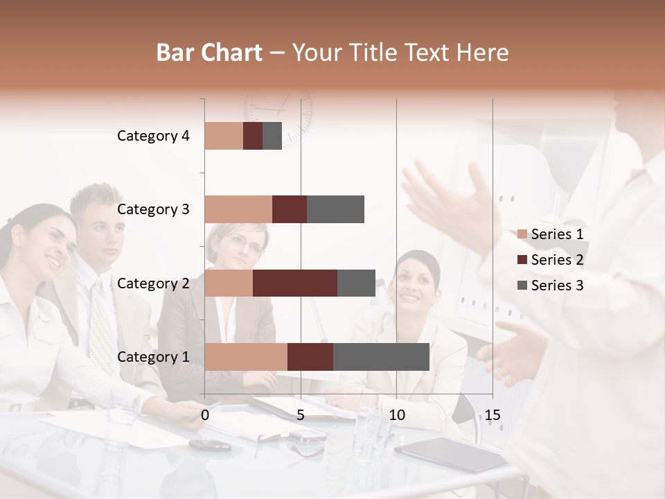 A Group Of Business People Sitting Around A Table PowerPoint Template