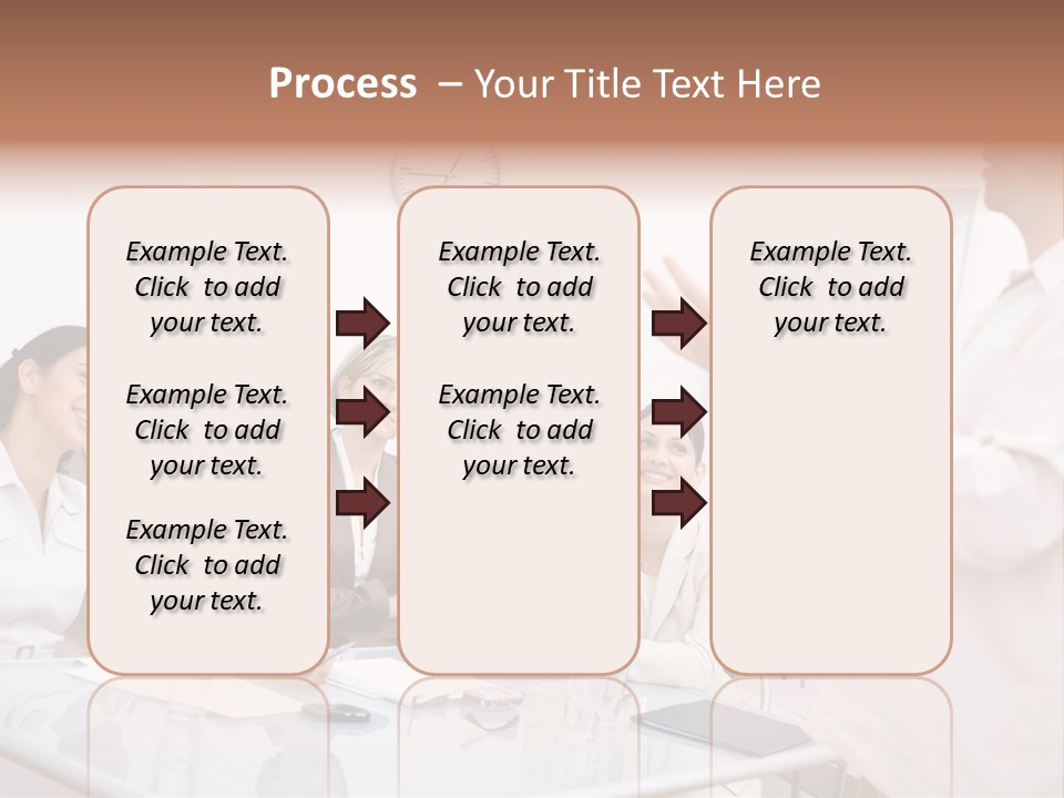 A Group Of Business People Sitting Around A Table PowerPoint Template