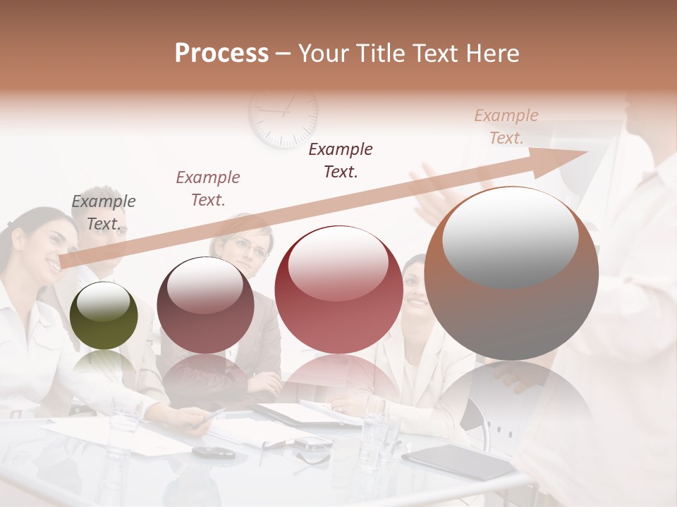 A Group Of Business People Sitting Around A Table PowerPoint Template