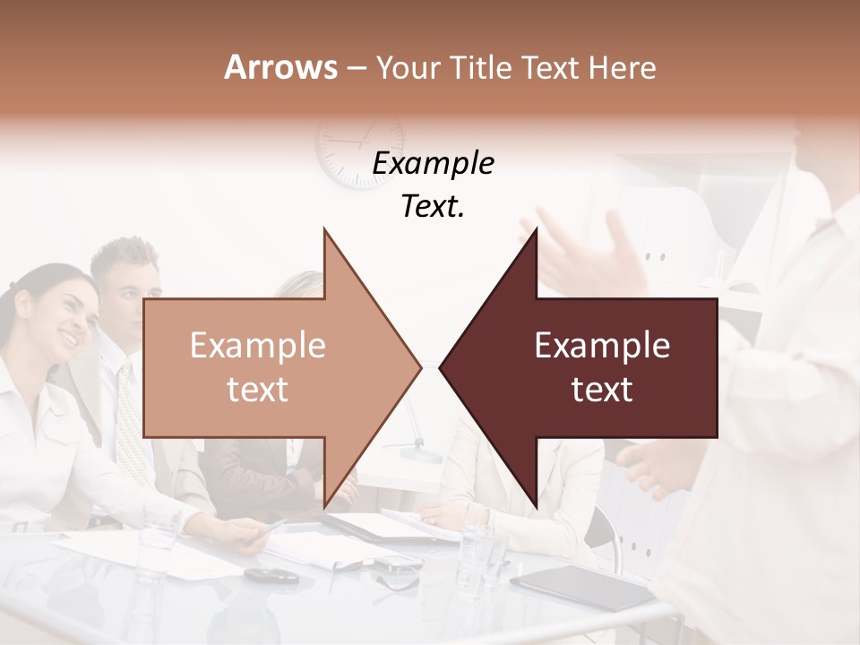 A Group Of Business People Sitting Around A Table PowerPoint Template