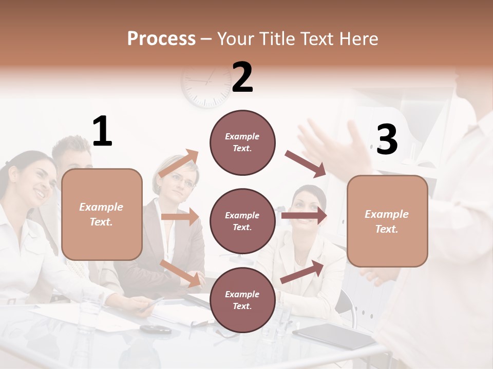A Group Of Business People Sitting Around A Table PowerPoint Template