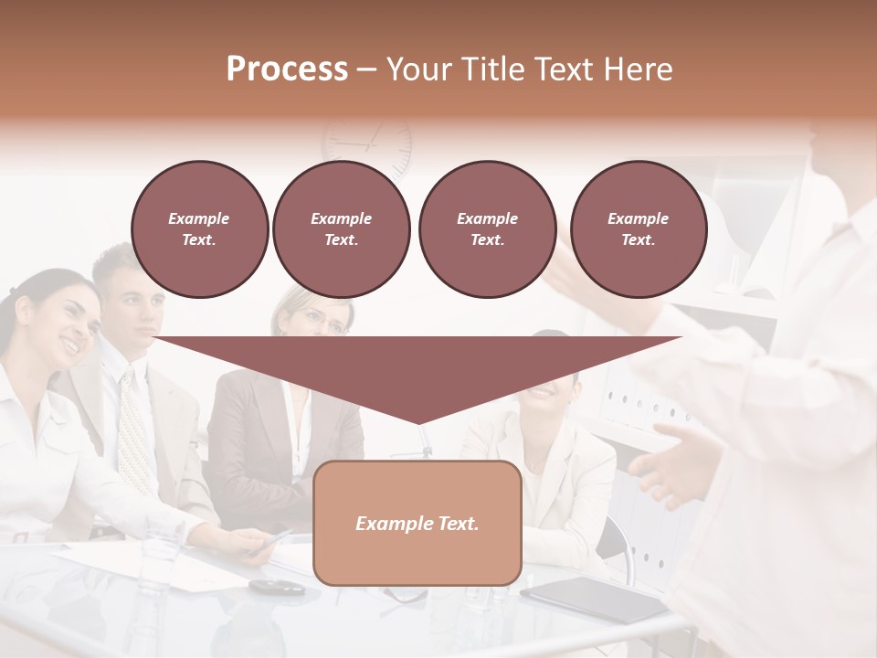 A Group Of Business People Sitting Around A Table PowerPoint Template