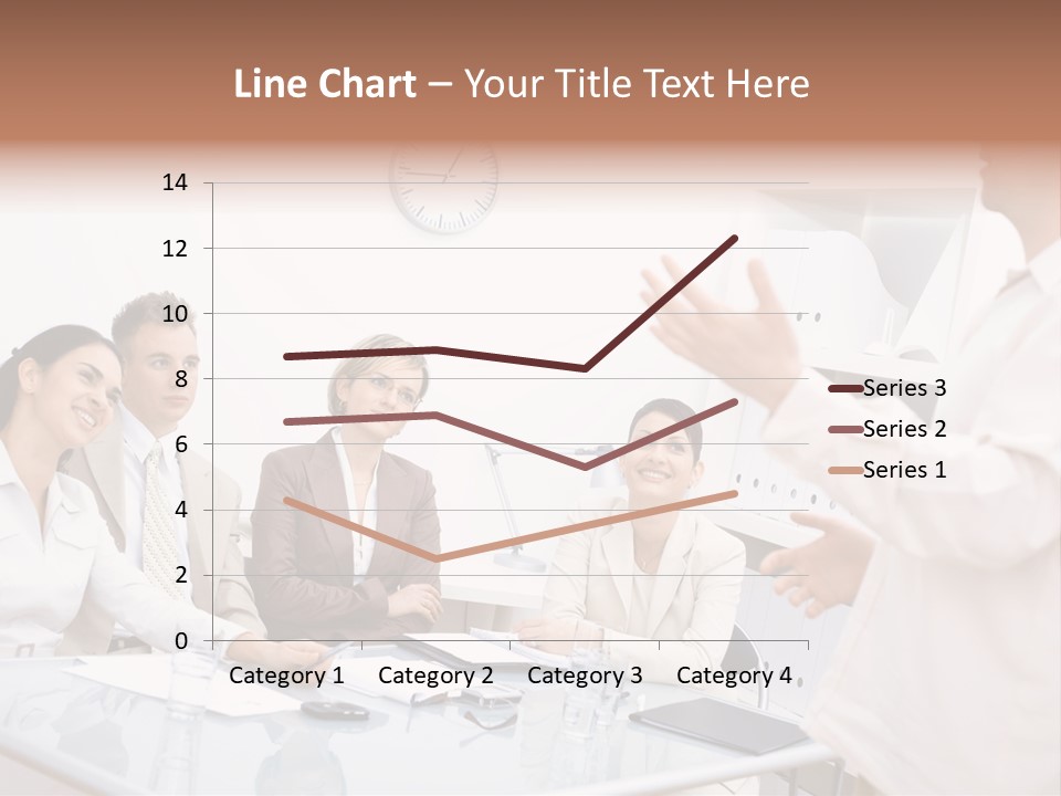 A Group Of Business People Sitting Around A Table PowerPoint Template