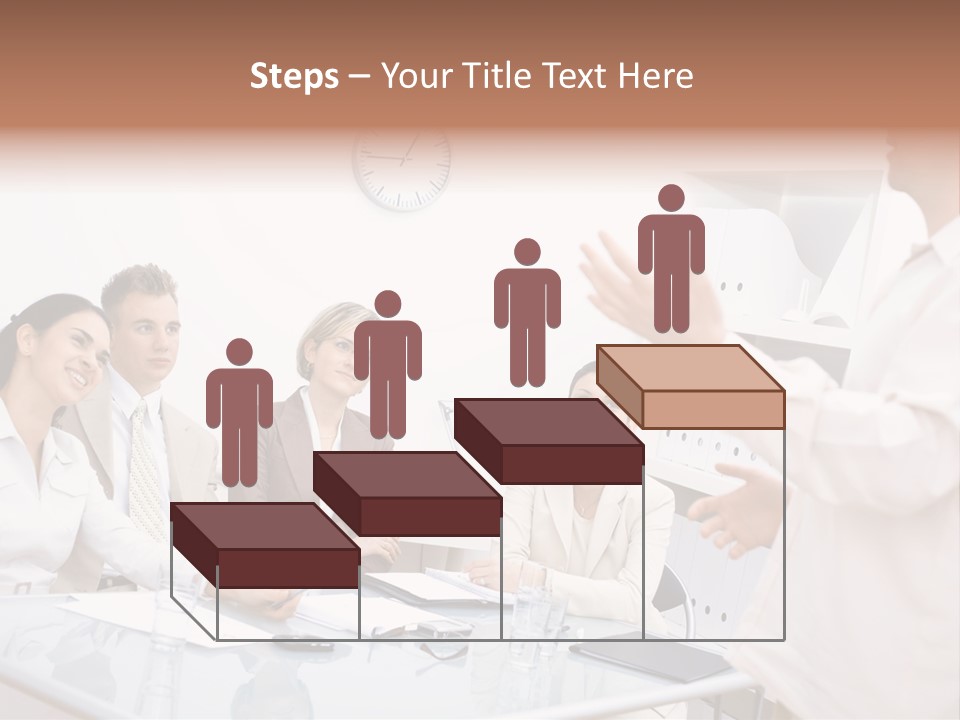A Group Of Business People Sitting Around A Table PowerPoint Template