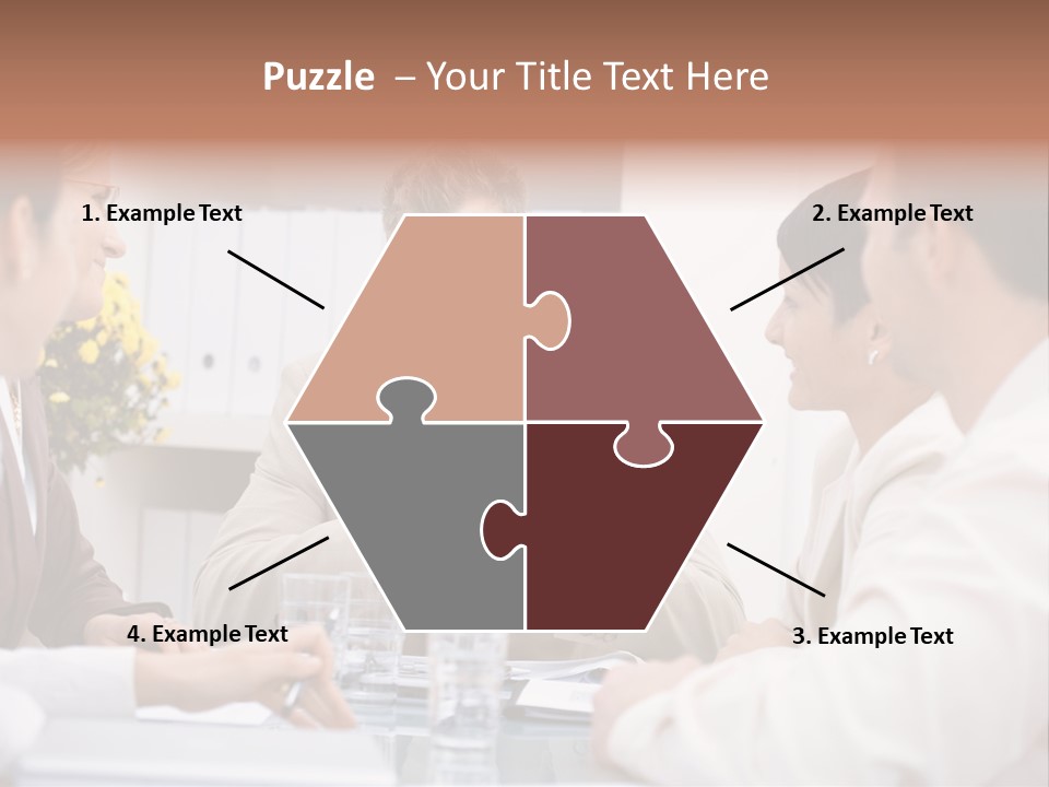 A Group Of People Sitting Around A Table Talking PowerPoint Template