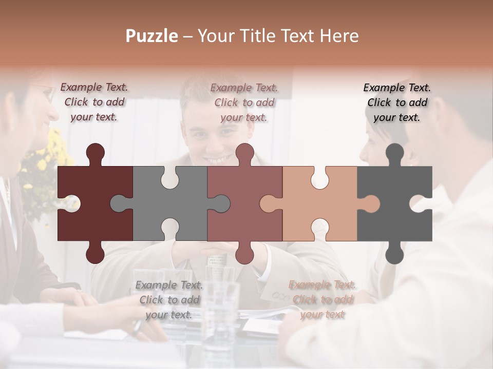 A Group Of People Sitting Around A Table Talking PowerPoint Template