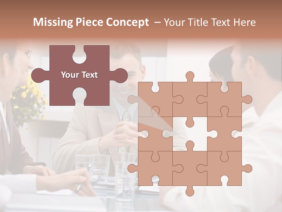 A Group Of People Sitting Around A Table Talking PowerPoint Template