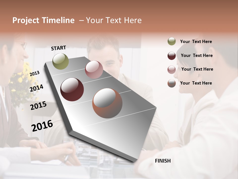 A Group Of People Sitting Around A Table Talking PowerPoint Template