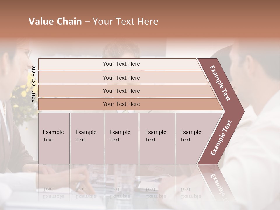 A Group Of People Sitting Around A Table Talking PowerPoint Template