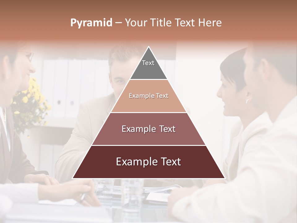 A Group Of People Sitting Around A Table Talking PowerPoint Template