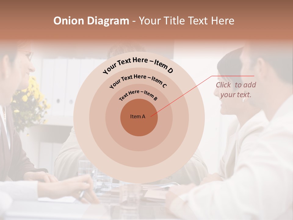 A Group Of People Sitting Around A Table Talking PowerPoint Template
