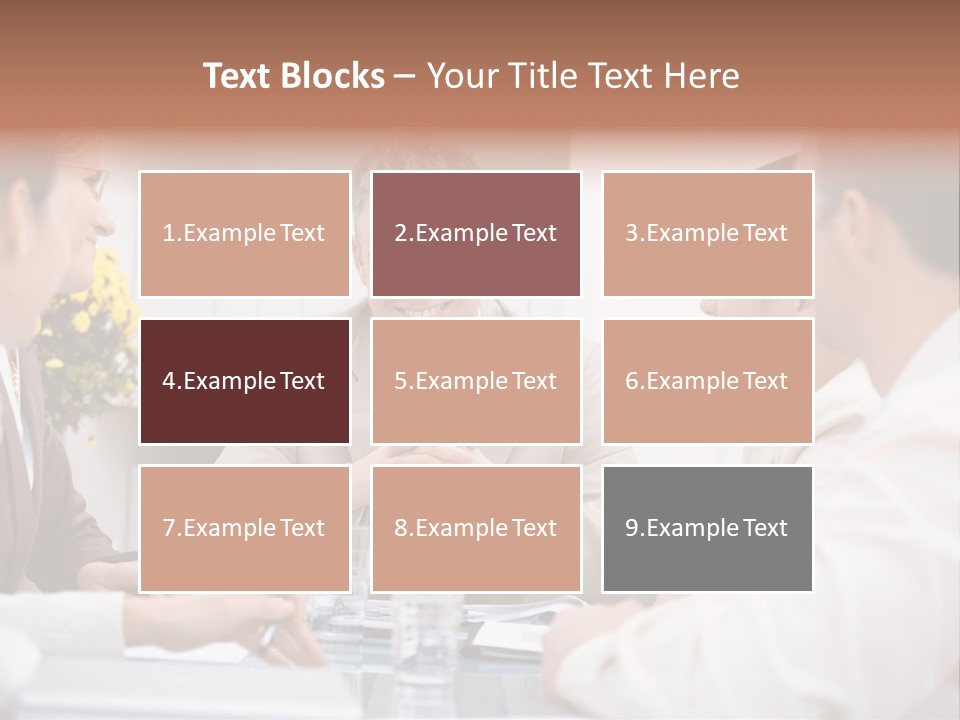 A Group Of People Sitting Around A Table Talking PowerPoint Template