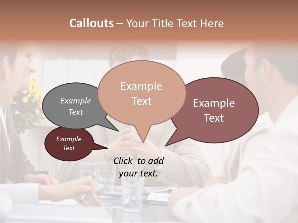 A Group Of People Sitting Around A Table Talking PowerPoint Template