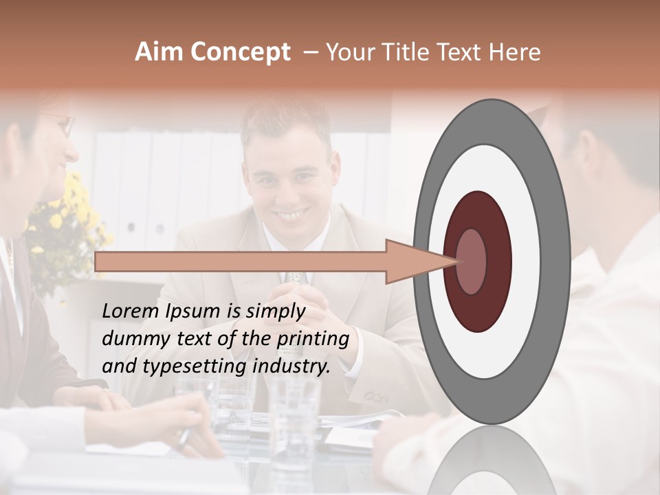 A Group Of People Sitting Around A Table Talking PowerPoint Template